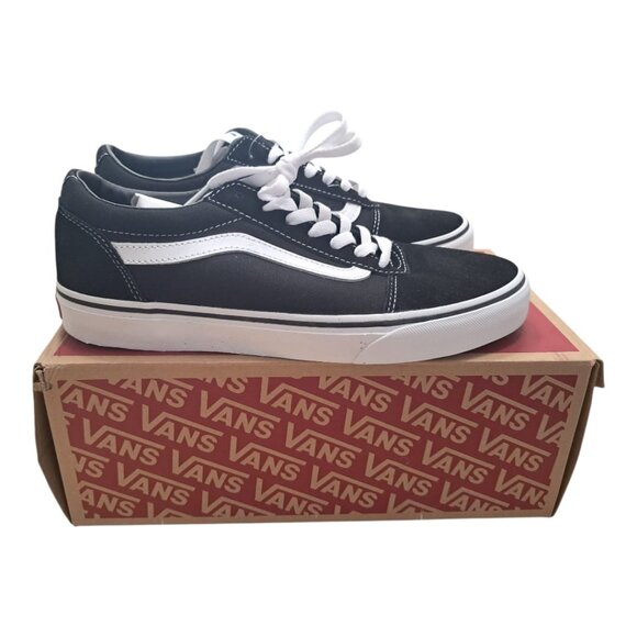 NWT Vans Ward Suede Canvas Sneakers – Black/White – Men’s Size 8.5 ( 26.5 CM ) - Picture 7 of 15